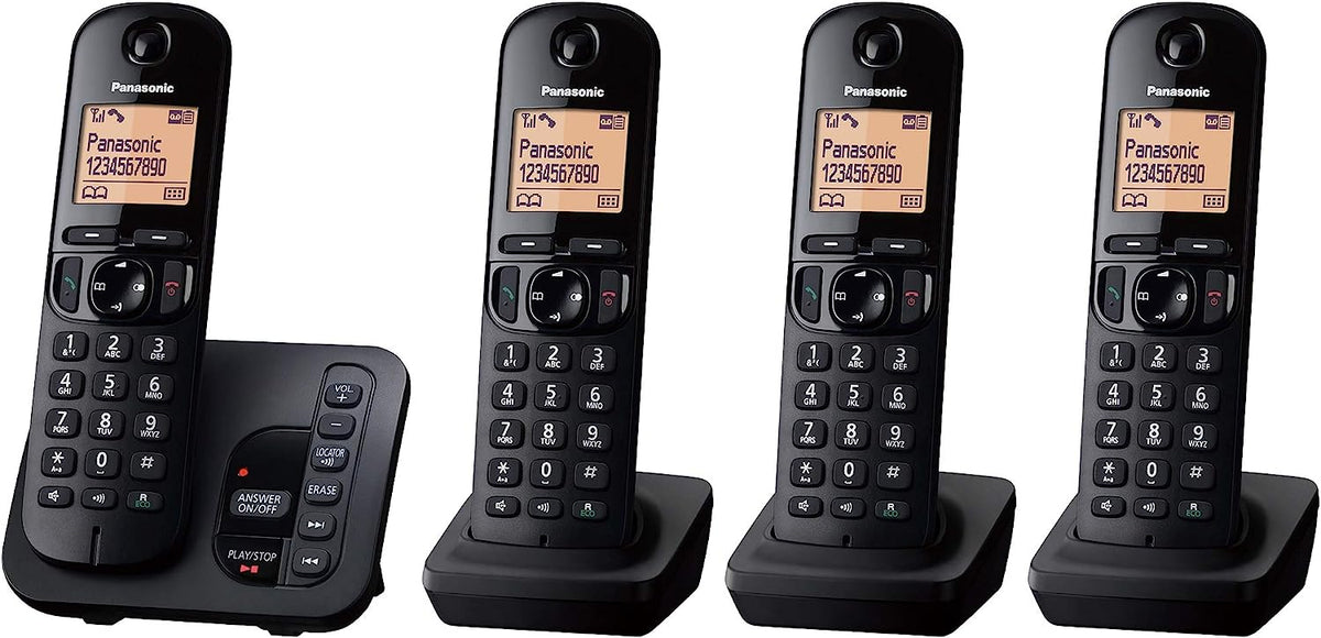 Panasonic Quad Cordless Digital Phone With Answering Machine