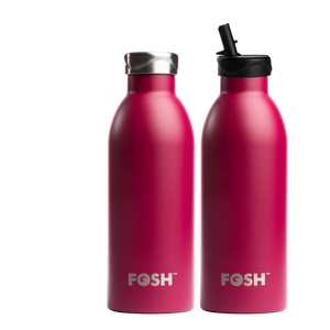 Fosh 500ml Vital 2.0 Insulated Reusable Bottle l Pomegranate