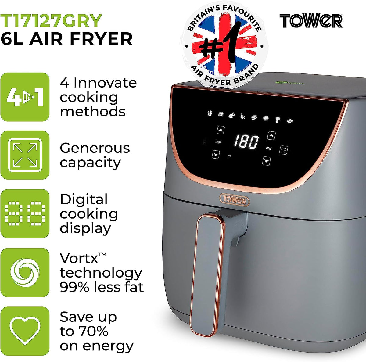 Tower Vortx 9L Dual Basket Air Fryer – Carlos