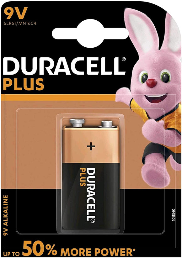 Duracell Plus Power Type 9V Alkaline Batteries