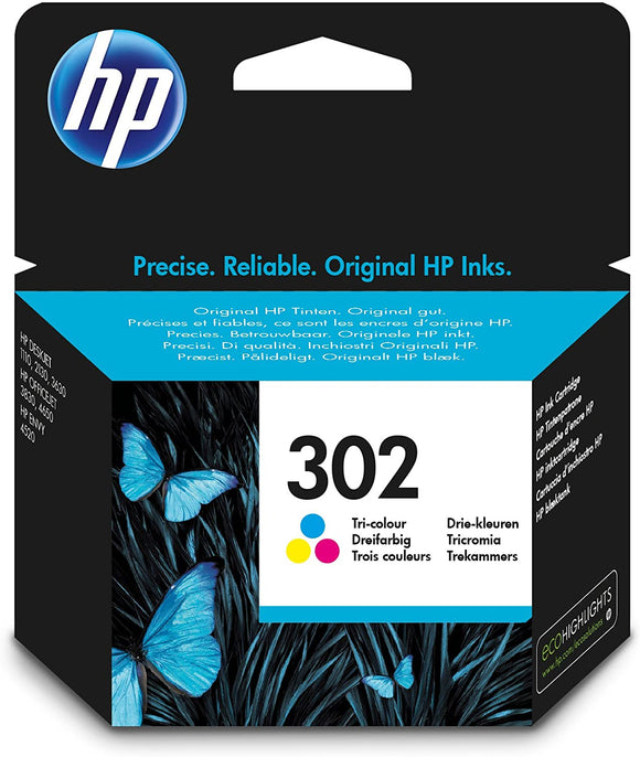 HP 302 Original Ink Cartridge  | Tri-color -F6U65AE