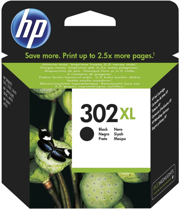 HP 302XL High Yield Ink cartridge | Black - F6U68AE