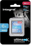 Integral NCFA64G-550/540 Ultimapro Compact Flash Card l 64GB