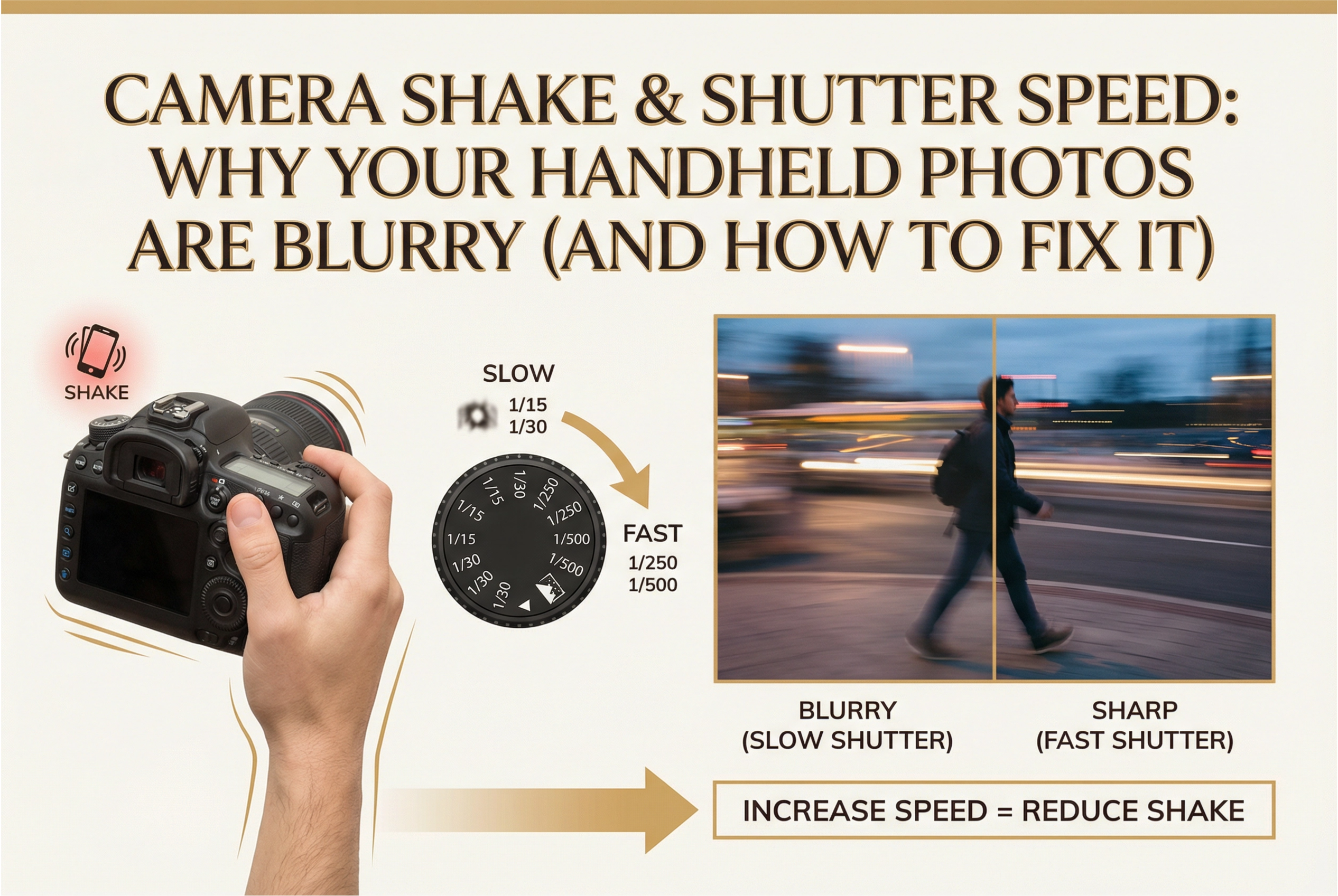 Camera Shake & Shutter Speed: Why Your Handheld Photos Are Blurry (And How to Fix It)