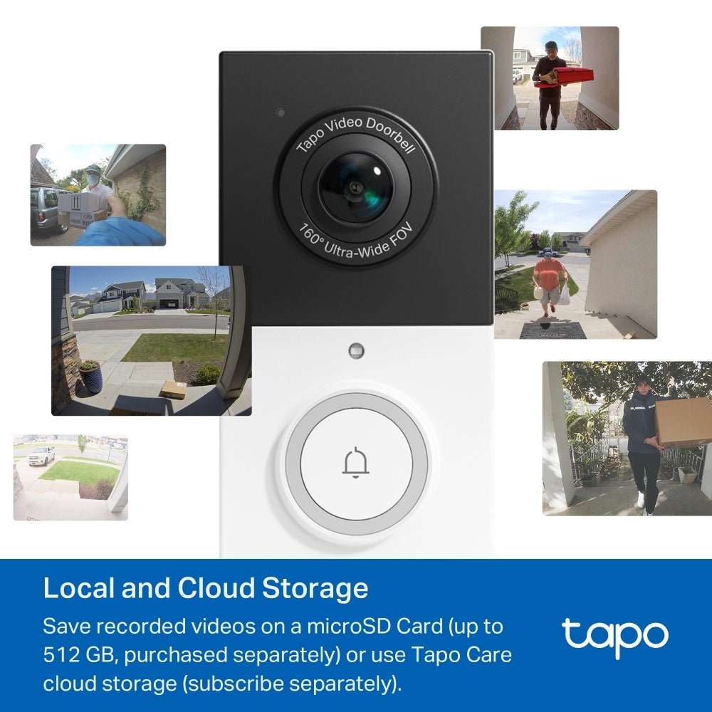 tp-link Tapo TD21 Smart Battery Video Doorbell + Chime Included
