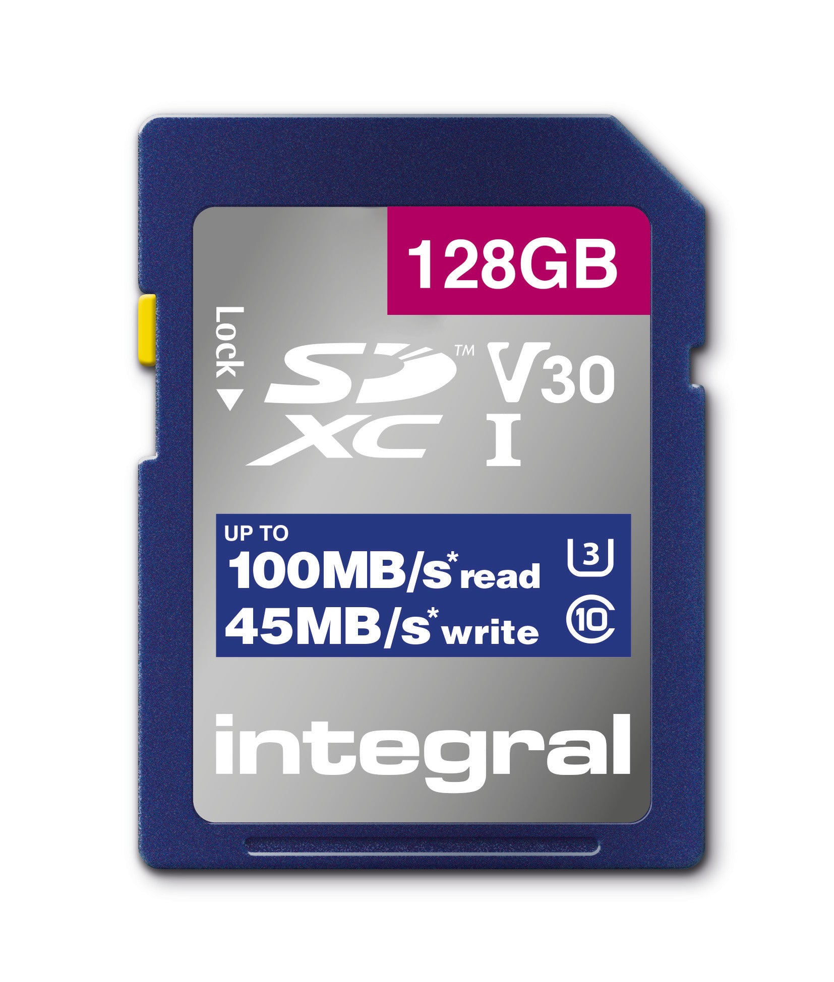 Integral 128GB High Speed SD CARD 100MB/S SDHC/XC V30 UHS-I U3