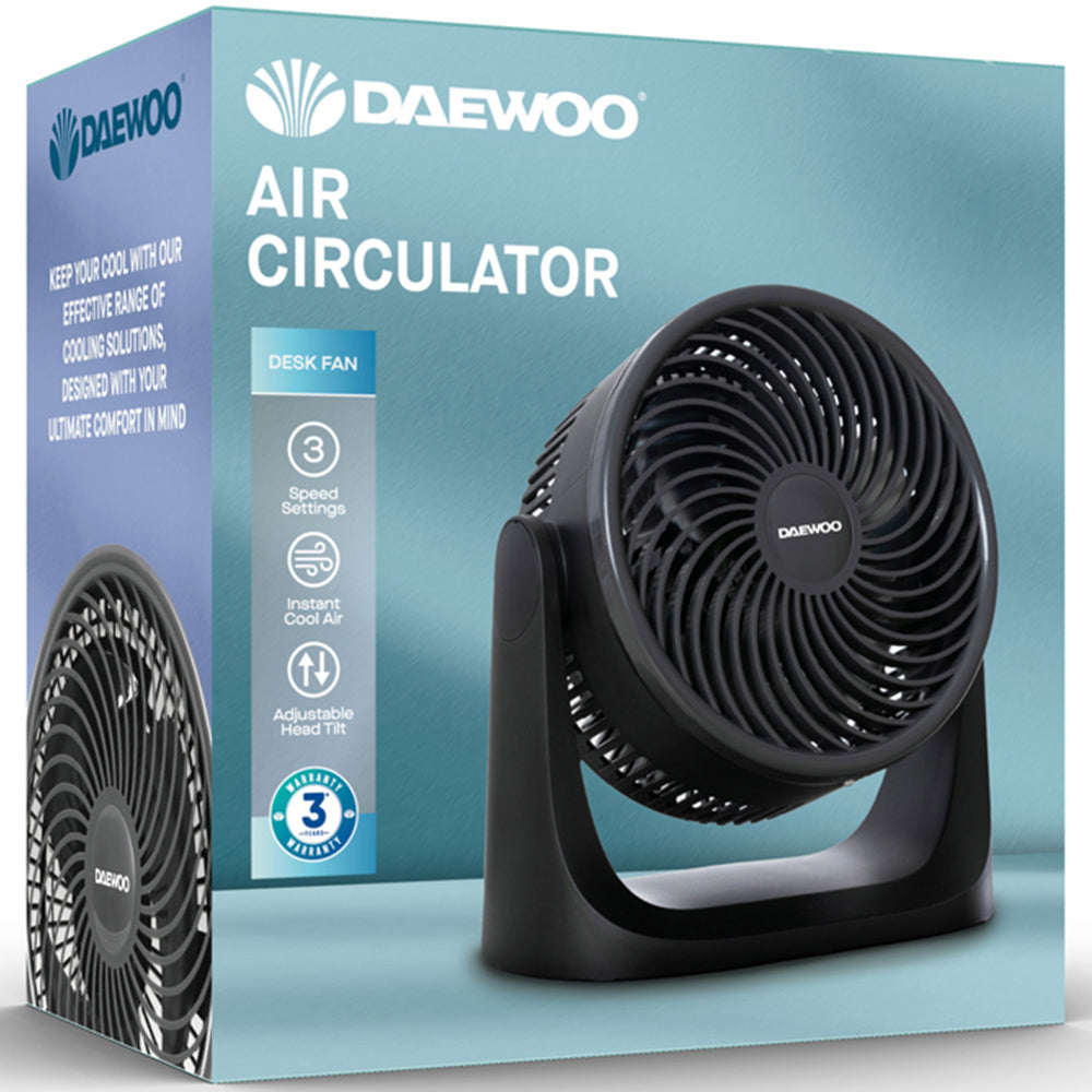 Daewoo Quiet Adjustable Desktop Air Circulator Fan - COL1679GE