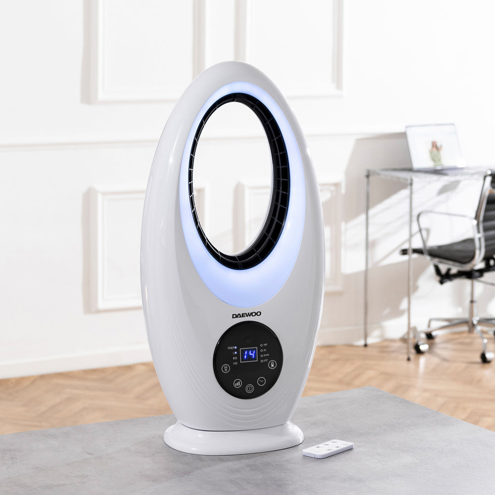 Daewoo Quiet Bladeless Desktop Fan with USB - COL1639GE