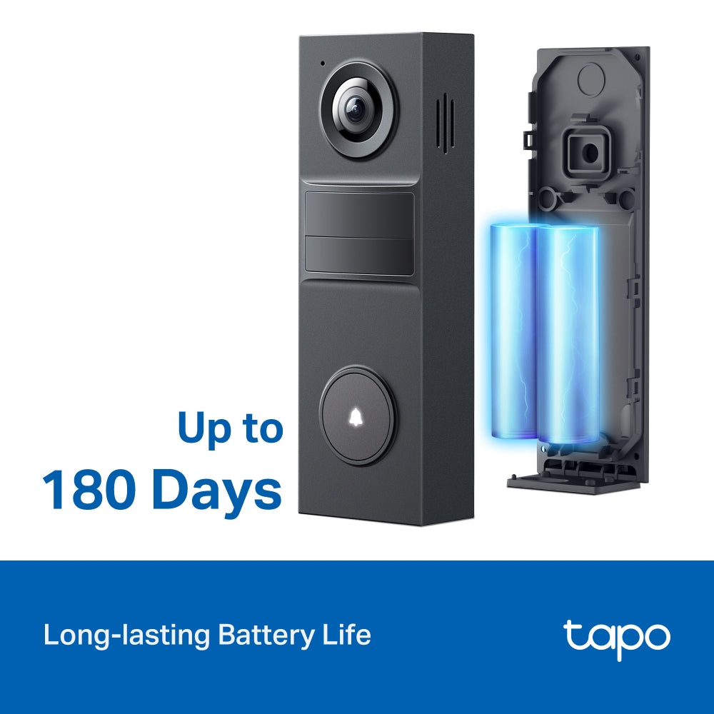 TP-LINK Tapo 2K 3MP Battery Video Doorbell - D205