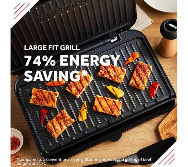 George Foreman 25820 Large Fit Grill - Black