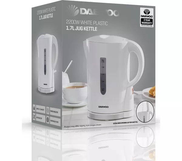 Daewoo White Kettle 1.7L - SDA1650GE