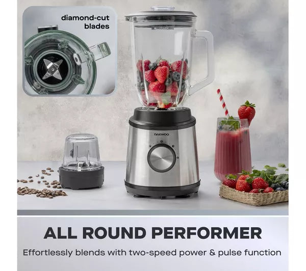 Daewoo 800W Stainless Steel Jug Blender and Grinder