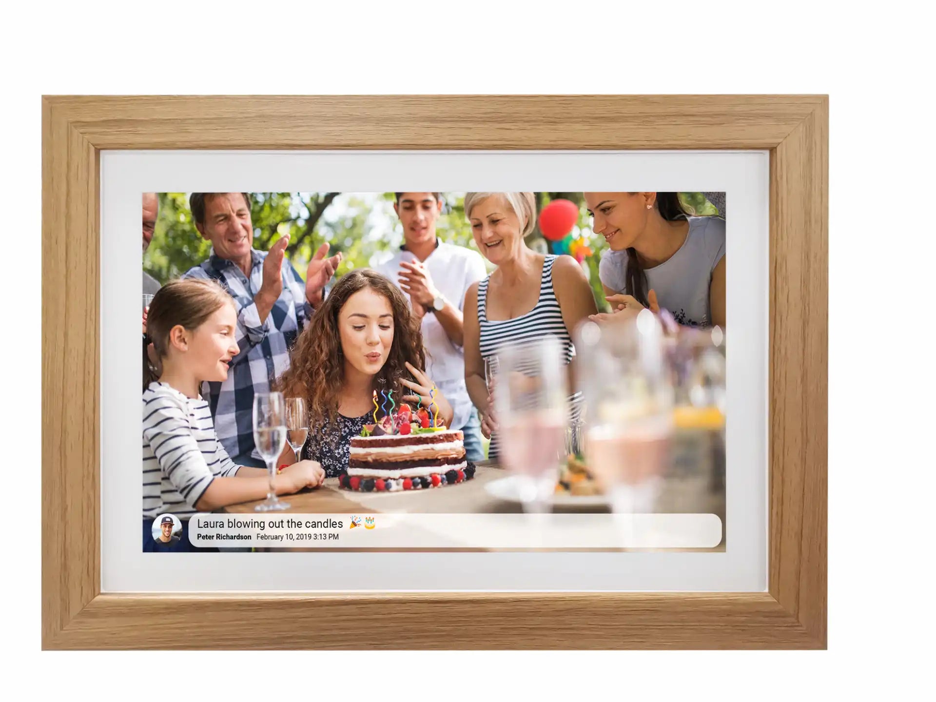 Denver Light Wood 10.1” digital Wi-Fi Photoframe | PFF-1042LWMK3