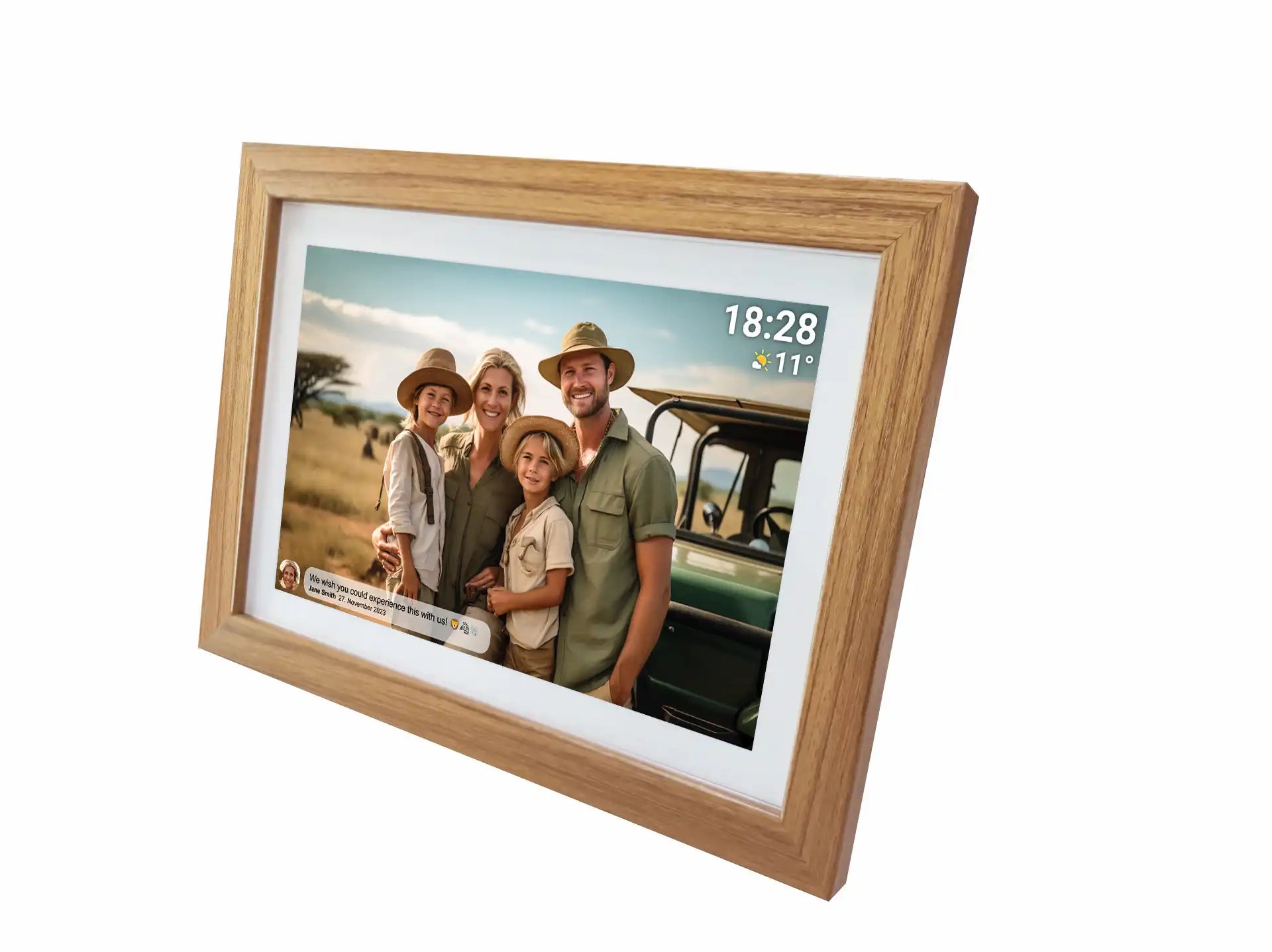 Denver Light Wood 10.1” digital Wi-Fi Photoframe | PFF-1042LWMK3