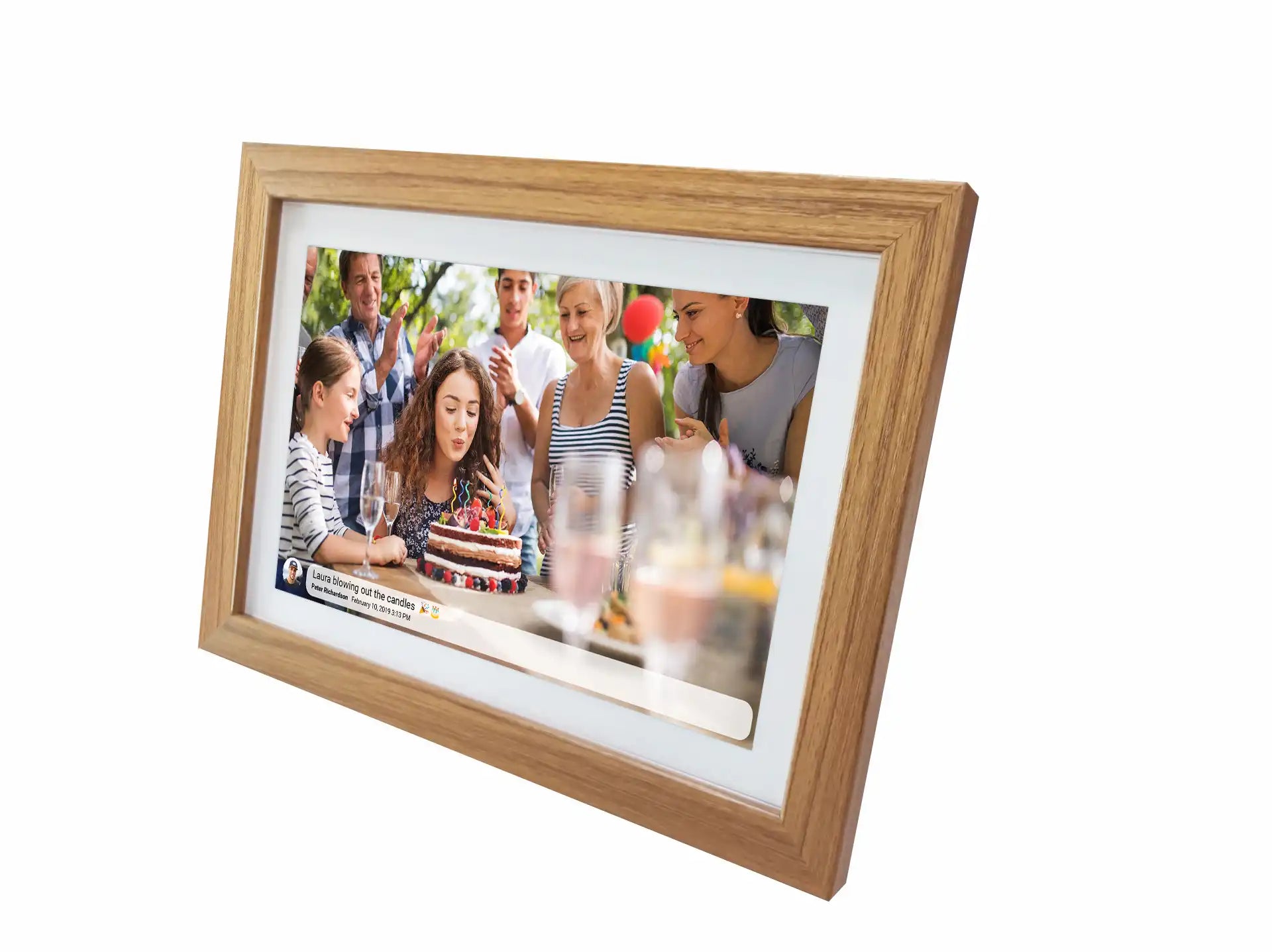Denver Light Wood 10.1” digital Wi-Fi Photoframe | PFF-1042LWMK3