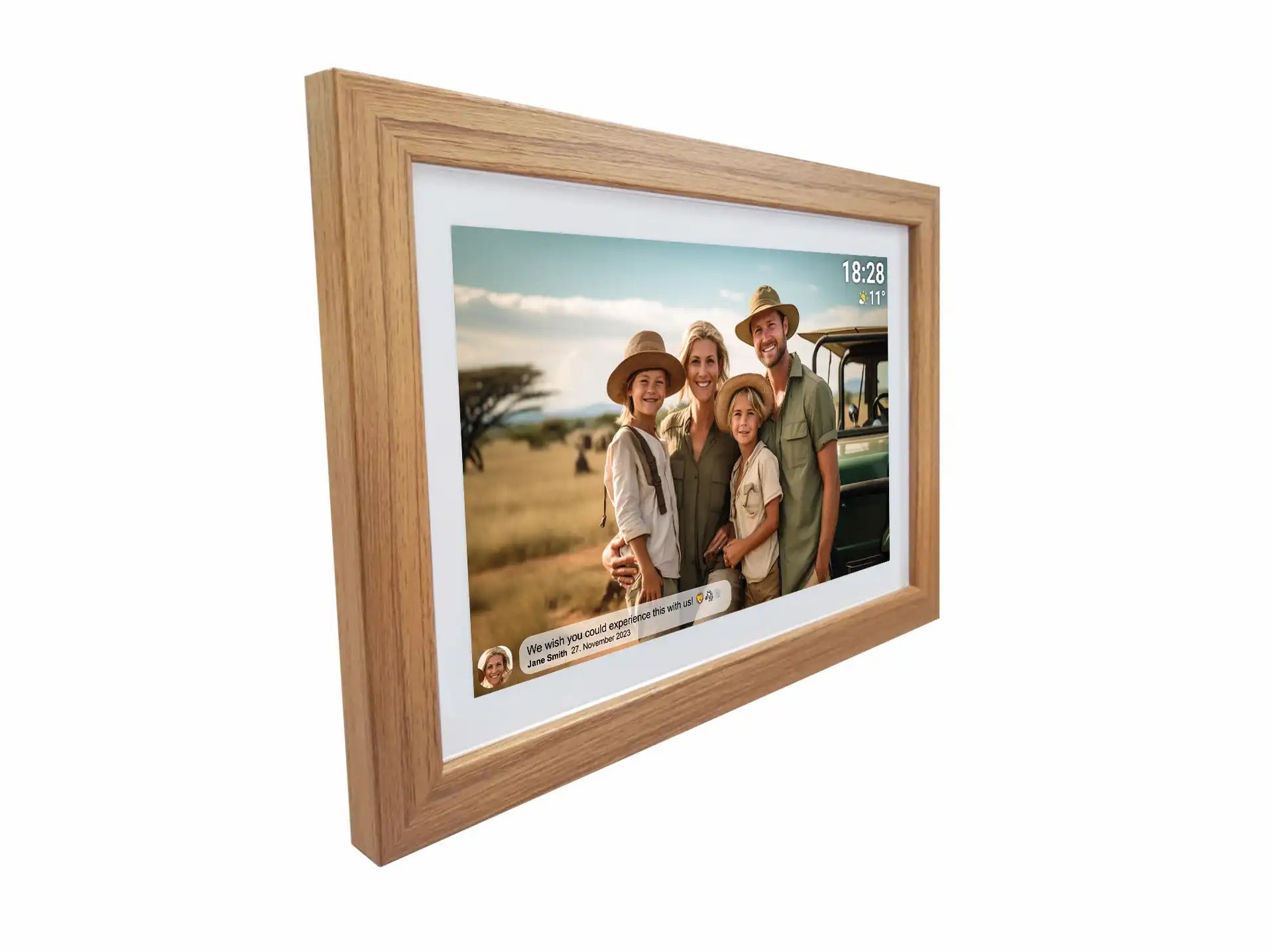 Denver Light Wood 10.1” digital Wi-Fi Photoframe | PFF-1042LWMK3