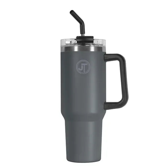 JTL Grey 40 Oz Double Wall Vacuum Mug With Side Handle