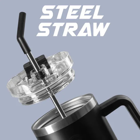 JTL Grey 40 Oz Double Wall Vacuum Mug With Side Handle