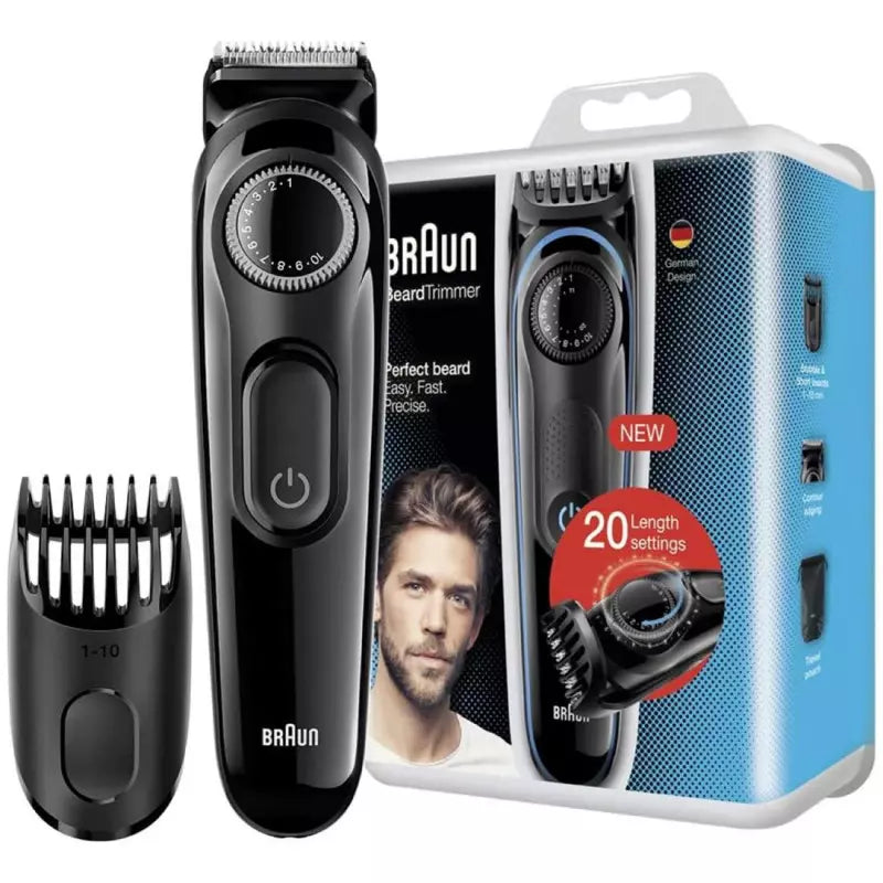 Braun Perfect Beard Trimmer, Black - BT3000