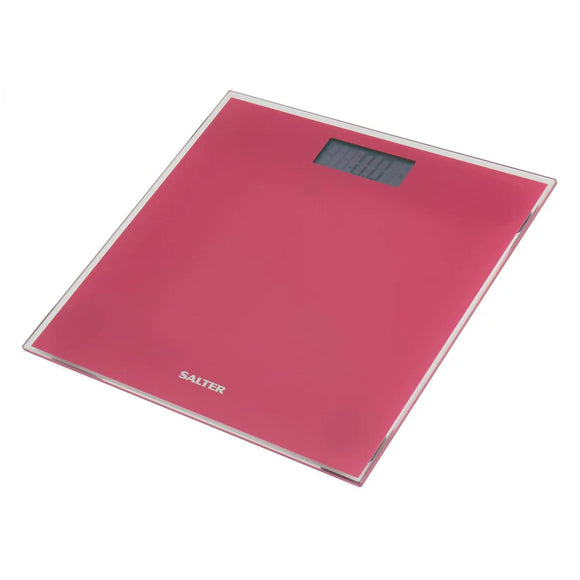 Salter Pink Glass Electronic Digital Bathroom Scale | 9037-PK3RREU16