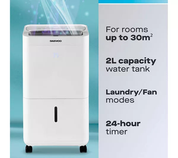 Daewoo 16L Dehumidifier With Air Purifier - COL1671GE