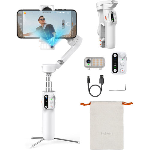 Hohem iSteady V3 AI Smartphone Gimbal with AI Tracker - White - HPG-V3-WTH