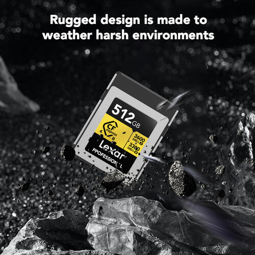 Lexar 512GB Professional GOLD CFexpress 4.0 Type B Memory Card