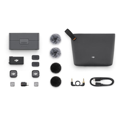 DJI Mic 3 (2 TX + 1 RX + Charging Case) Wireless Microphone Kit - Black