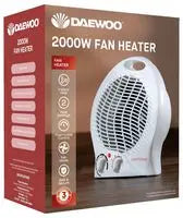 Daewoo 2000W Upright Fan Heater with Thermostat - HEA1926GE