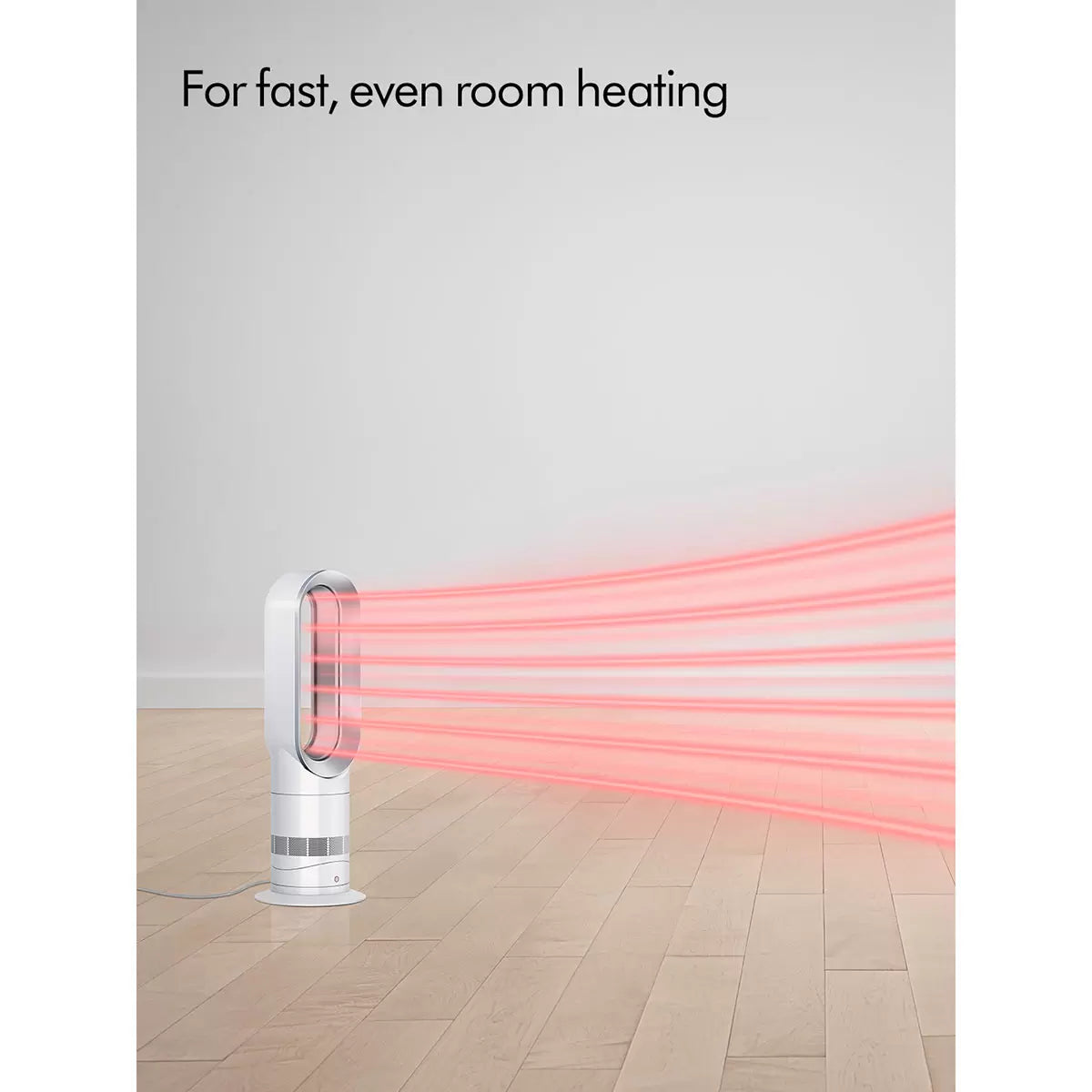 Dyson AM09 Hot+Cool Jet Focus Fan Heater - White/Nickel