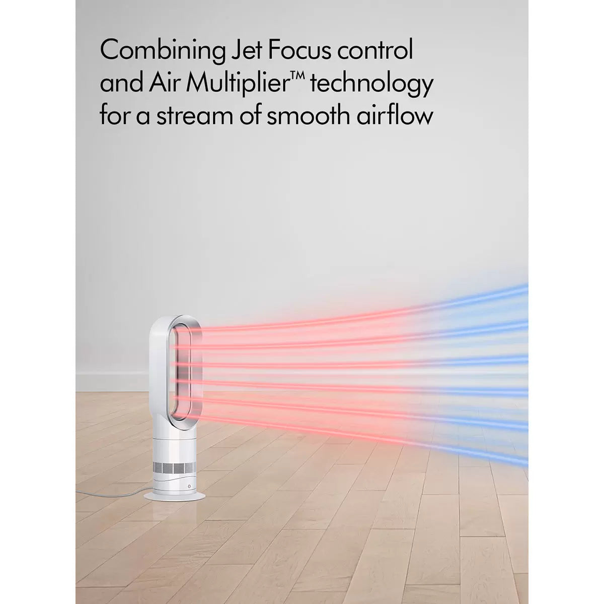 Dyson AM09 Hot+Cool Jet Focus Fan Heater - White/Nickel