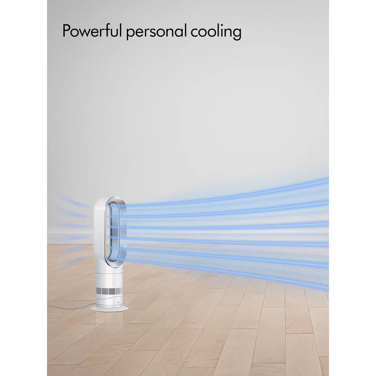 Dyson AM09 Hot+Cool Jet Focus Fan Heater - White/Nickel