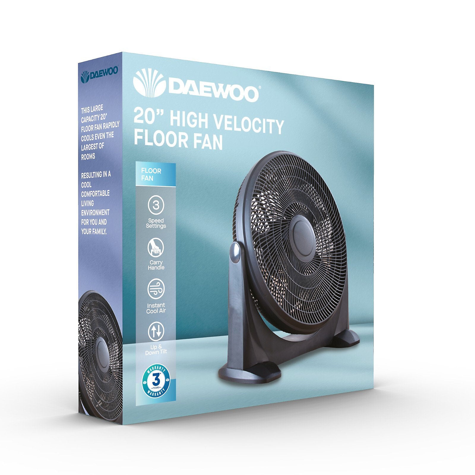 Daewoo 20 inch High-Velocity Floor Fan - COL1479