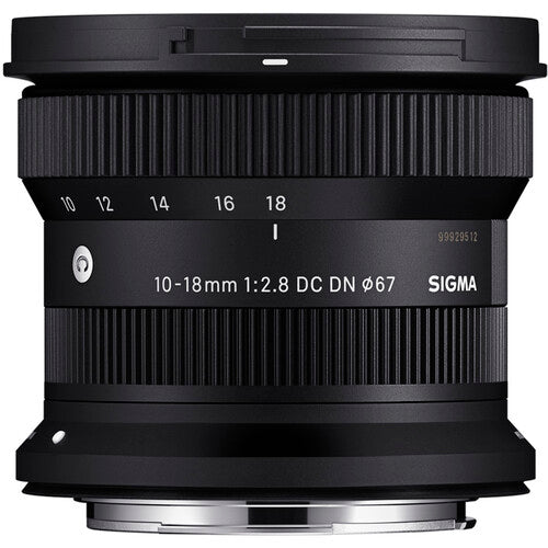 Objetivo contemporáneo Sigma 10-18 mm f/2,8 DC DN para Canon-RF