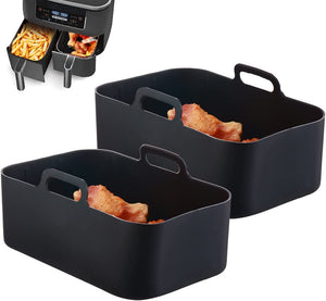 2 Pcs Silicone Pot For Ninja Foodi, Air Fryer, Baking Tray Insert - EA9150505