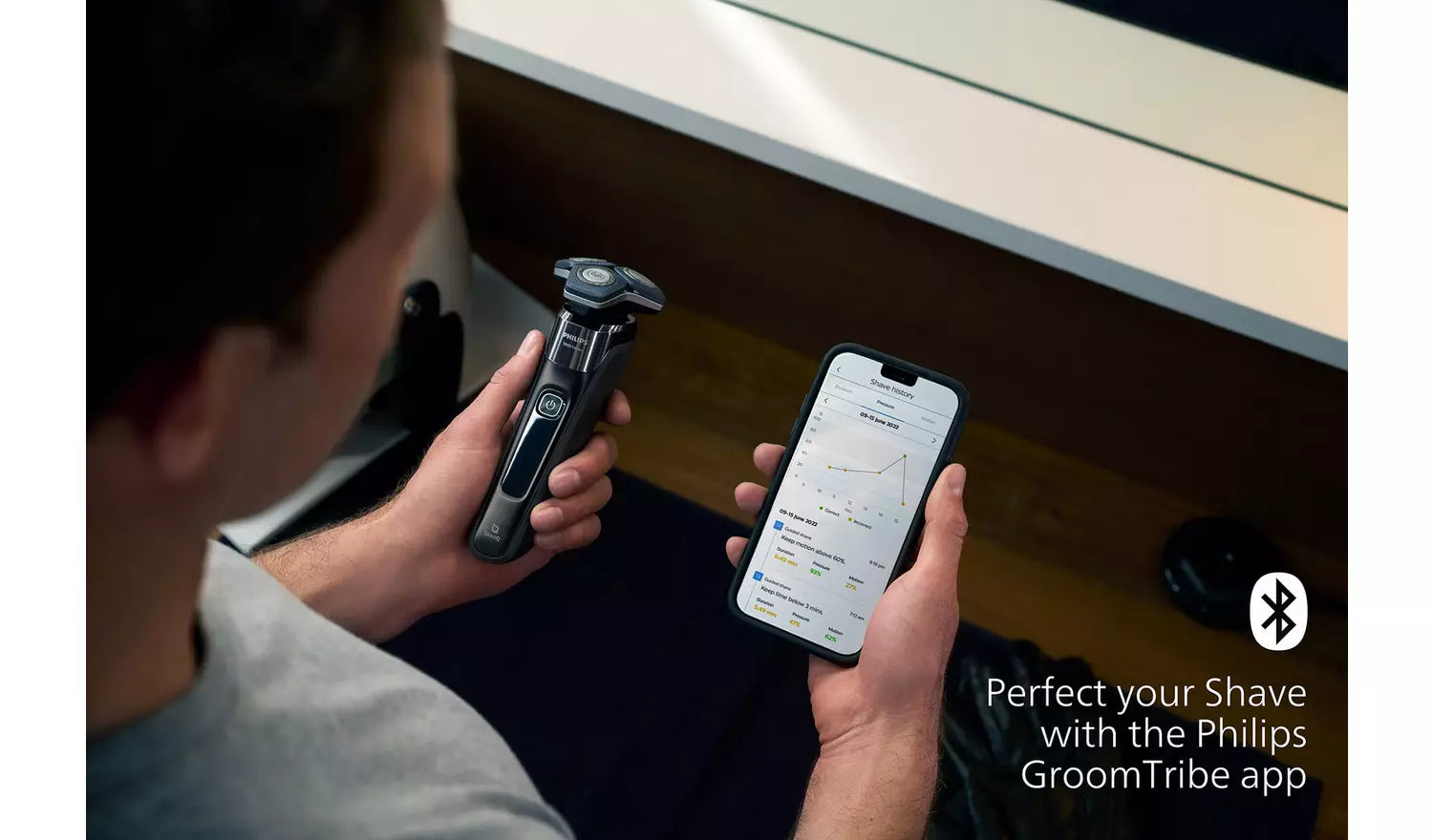 Afeitadora eléctrica Philips Serie 7000 para uso en seco y húmedo | S7886/35