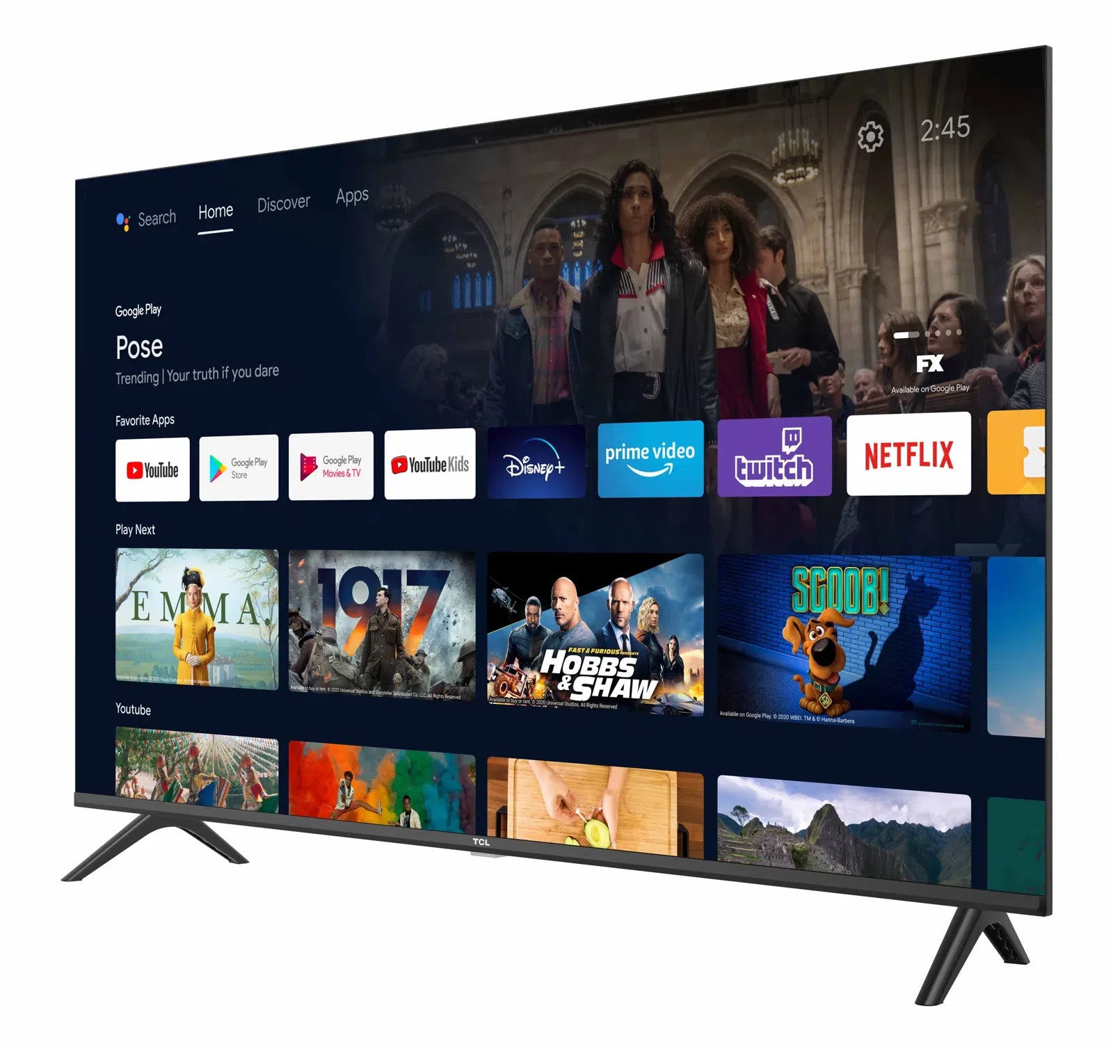 TCL 40" Frameless Full HD HDR TV with Android TV - 40S5400A