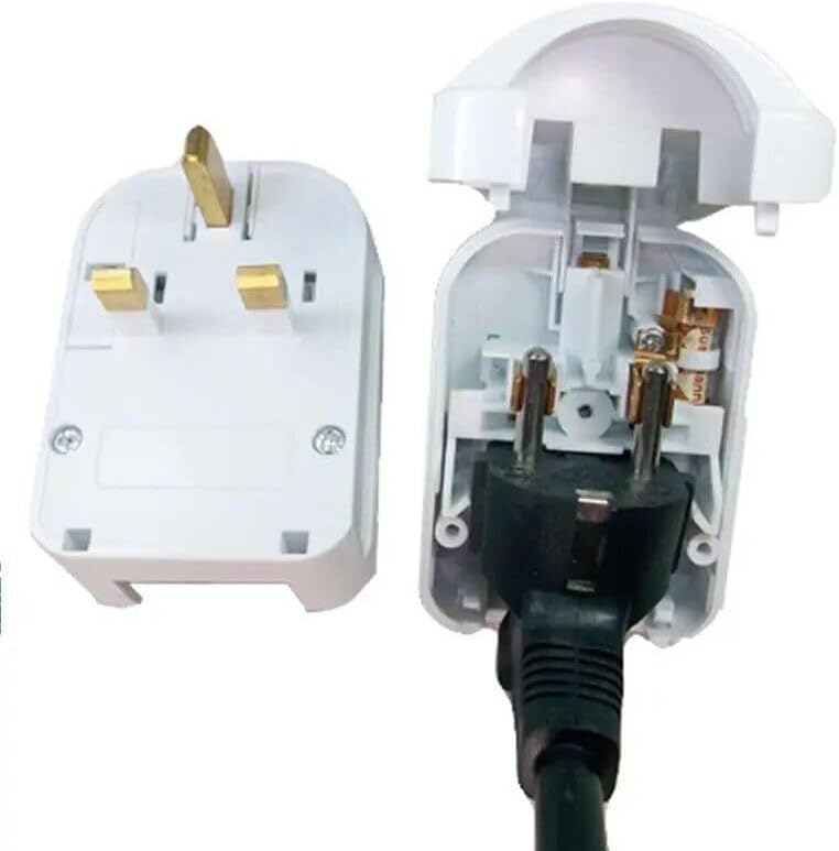 Power Connections/adapter White Grounded Schuko Converter 13A - SCP3-WH-R-13A