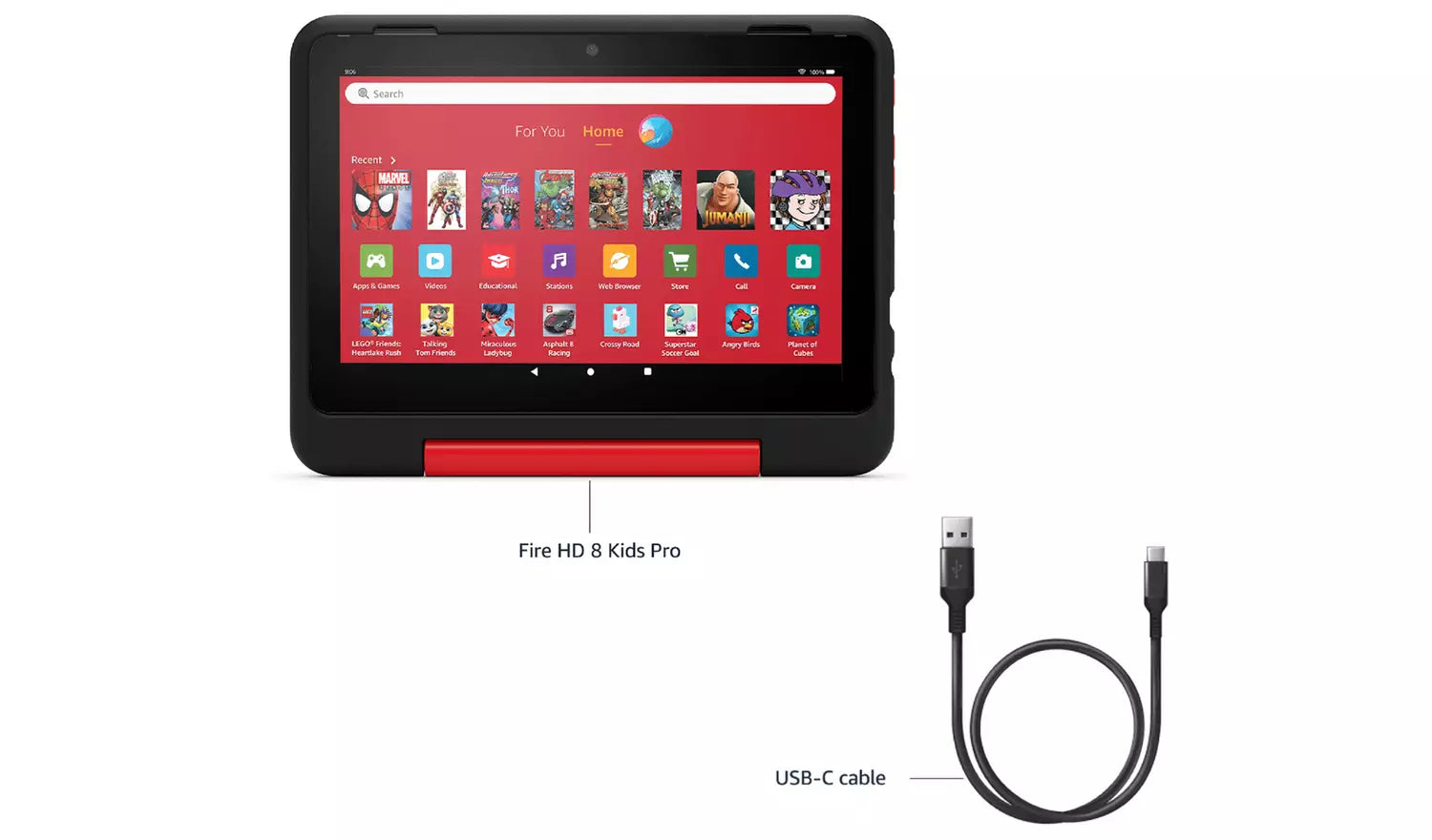 Amazon Fire HD 8 Kids Pro Tablet for 6 –12 8" 32GB - Teal