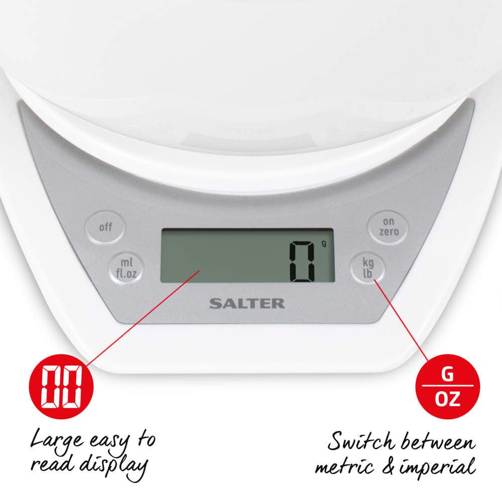 Salter 1024 Electronic Scale with Dual Pour Mixing Bowl