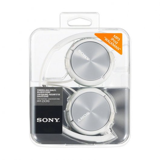 Auriculares estéreo Sony con micrófono y control para smartphone MDR-ZX310AP 