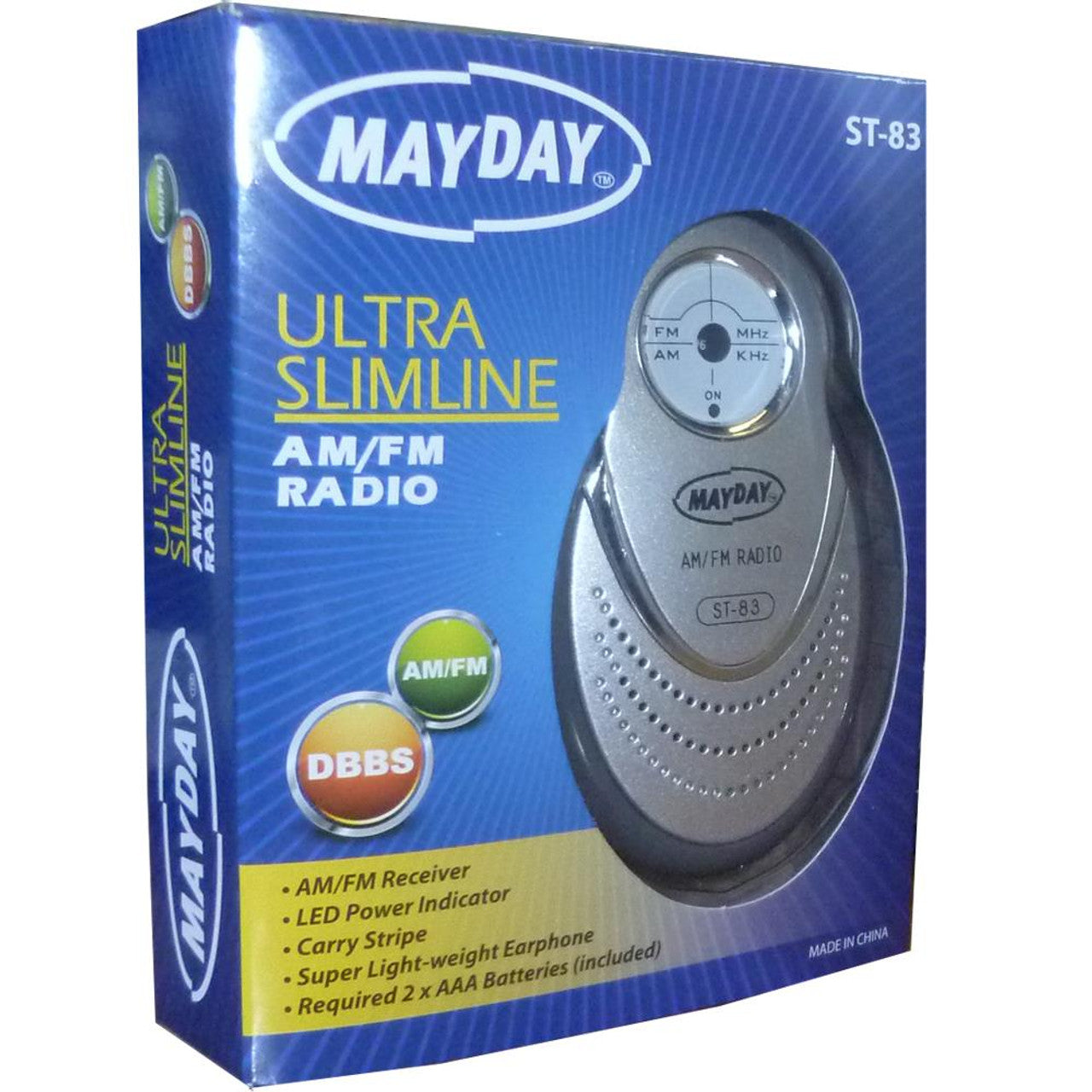 Omega Mini Radio Ultra Slim AM/FM Radio