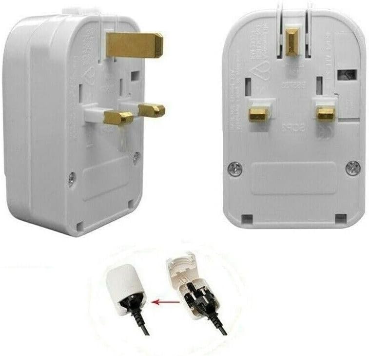 Power Connections/adapter White Grounded Schuko Converter 13A - SCP3-WH-R-13A