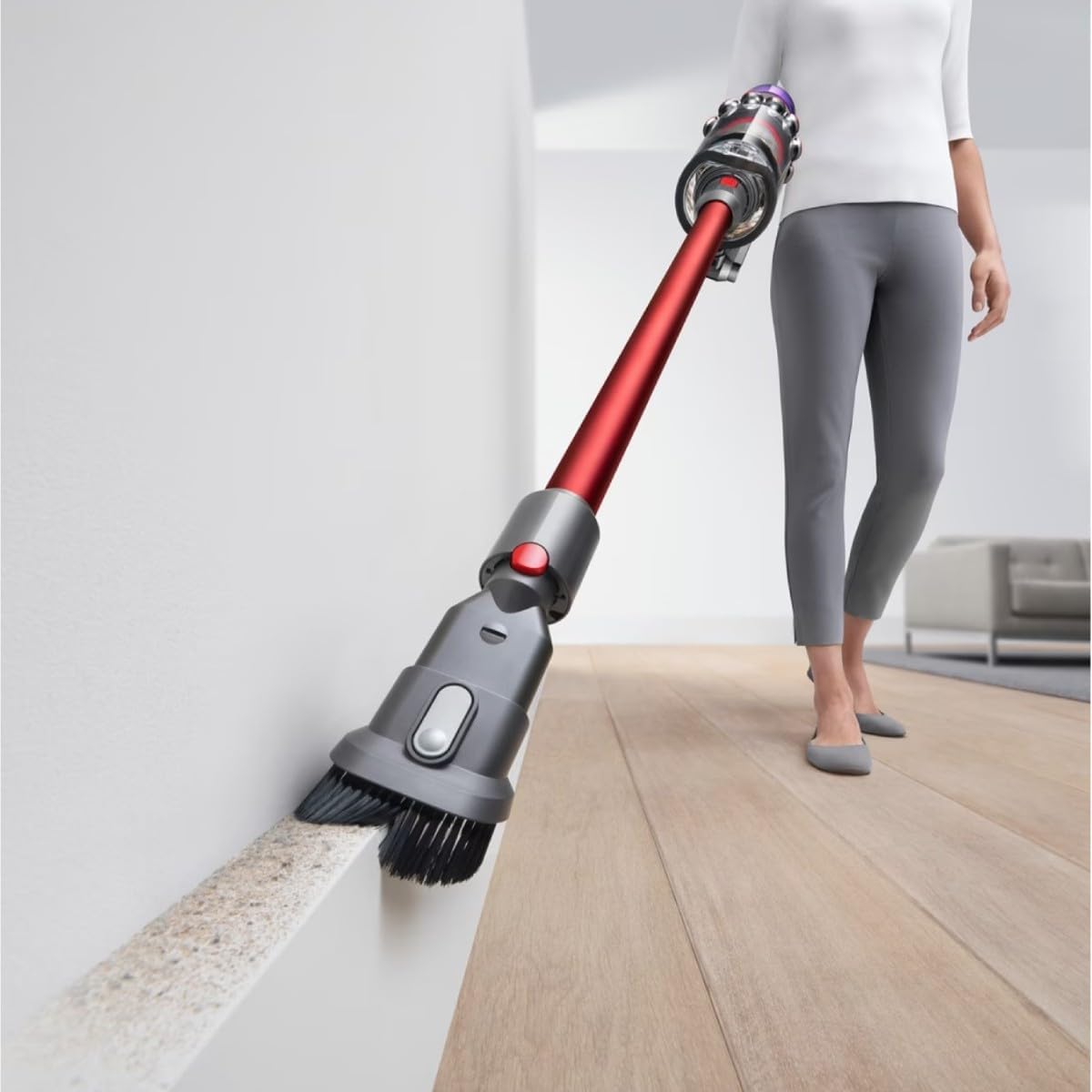 Dyson V11 Fluffy Bagless Handheld Vacuum - Nickel/Red