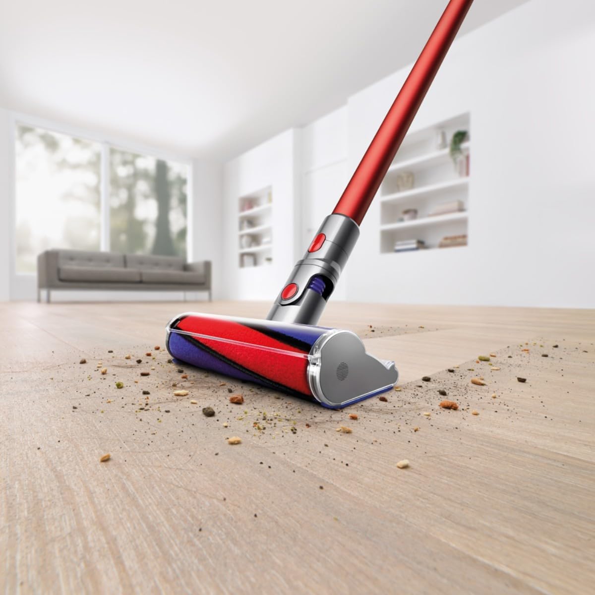 Dyson V11 Fluffy Bagless Handheld Vacuum - Nickel/Red