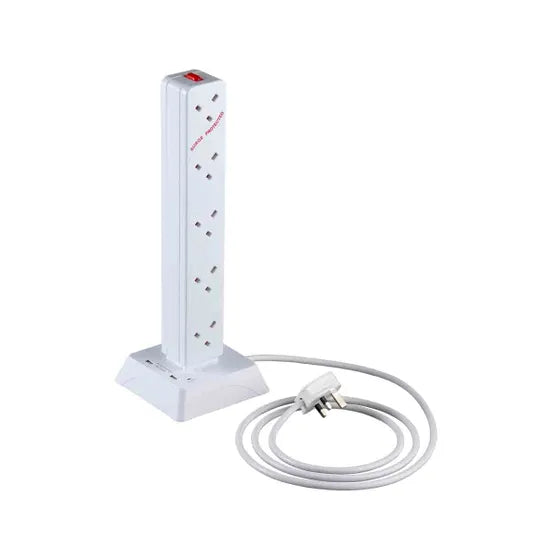 Daewoo 10-Gang 2M Tower Extension With Surge & 2 USB