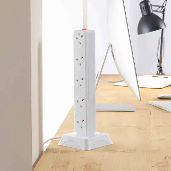 Daewoo 10-Gang 2M Tower Extension With Surge & 2 USB