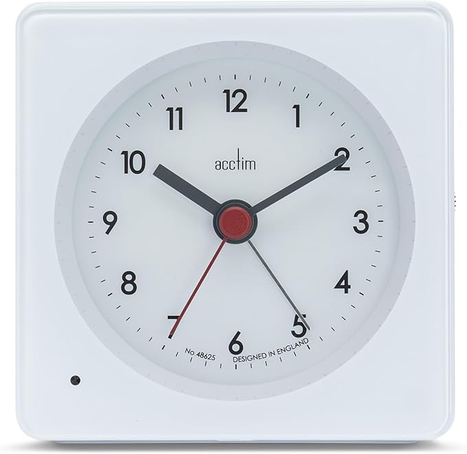 Acctim Barber Analogue Alarm Clock Smartlite® Crescendo Easy Set Alarm