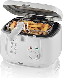 Swan 2.5 Litre Deep Fat Fryer with Viewing Window, Easy Clean, Adjustable temperature control, 1800 W, White | SD6080N