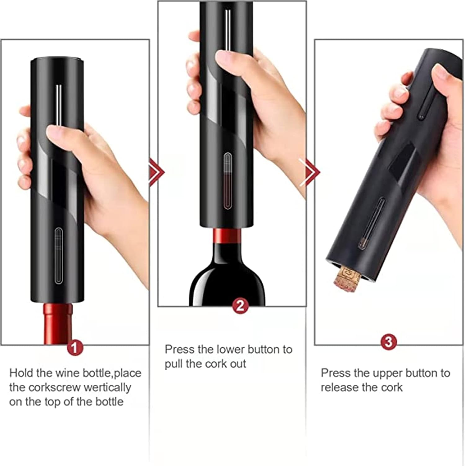 Rechargeable Electric Wine Opener | Black